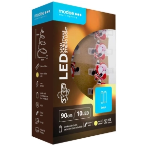 Modee Lighting LED dekorácia 10 LED 90cm štipce mikuláš 2xAA batérie