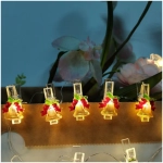 Modee Lighting LED dekorácia 10 LED 90cm štipce zvončeky 2xAA batérie