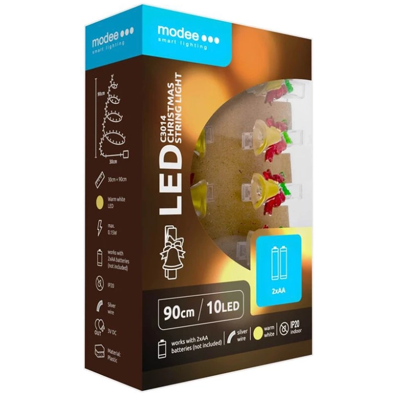 Modee Lighting LED dekorácia 10 LED 90cm štipce hviezdičky 2xAA batérie