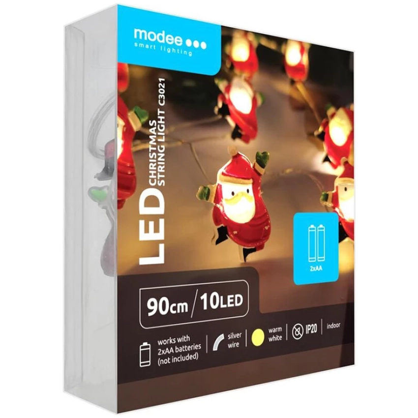 Modee Lighting LED dekorácia 10 LED 90cm mikuláš 2xAA batérie