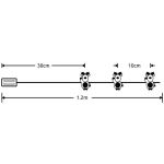 Modee Lighting LED dekorácia 10 LED 90cm sobík 2xAA batérie
