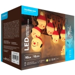 Modee Lighting LED dekorácia 10 LED 90cm guľa mikuláš 2xAA batérie