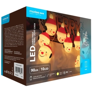 Modee Lighting LED dekorácia 10 LED 90cm guľa mikuláš 2xAA batérie