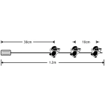 Modee Lighting LED dekorácia 10 LED 90cm tučniak 2xAA batérie