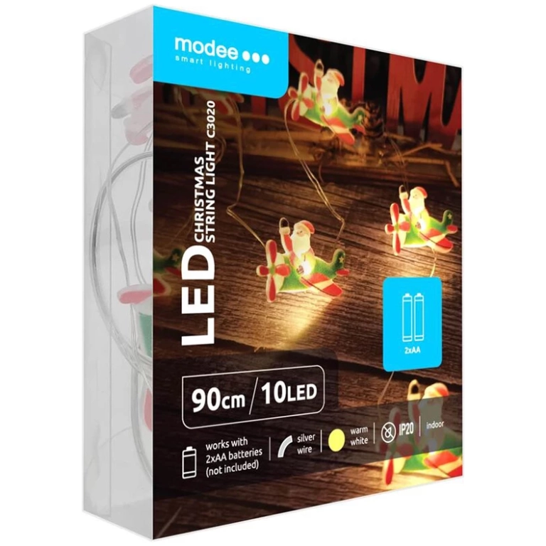 Modee Lighting LED dekorácia 10 LED 90cm lietadlo 2xAA batérie