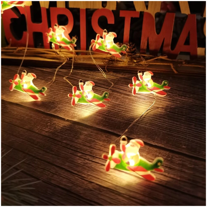 Modee Lighting LED dekorácia 10 LED 90cm lietadlo 2xAA batérie