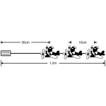 Modee Lighting LED dekorácia 10 LED 90cm lietadlo 2xAA batérie