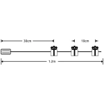 Modee Lighting LED dekorácia 10 LED 90cm balíčky 2xAA batérie