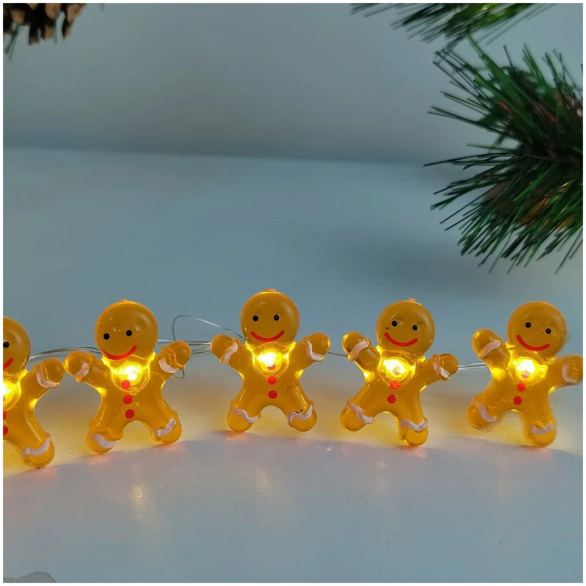 Modee Lighting LED dekorácia 10 LED 90cm perník 2xAA batérie
