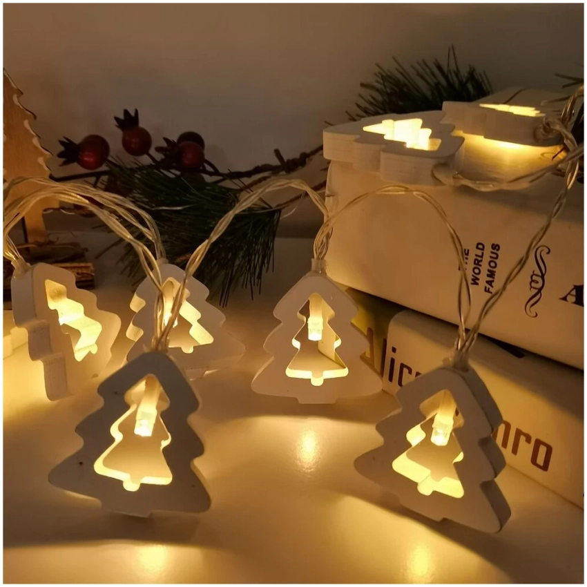 Modee Lighting LED dekorácia 10 LED 90 cm stromček 2xAA batérie