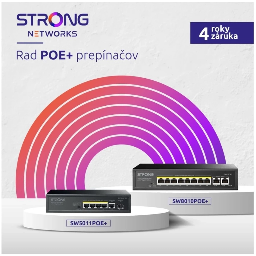STRONG SW8010POE+ gigabitový switch