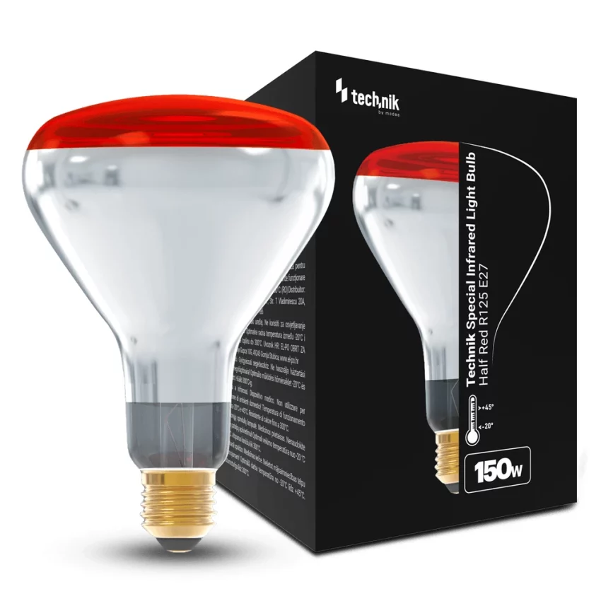 Technik INFRA/BIELA žiarovka E27 150W R125