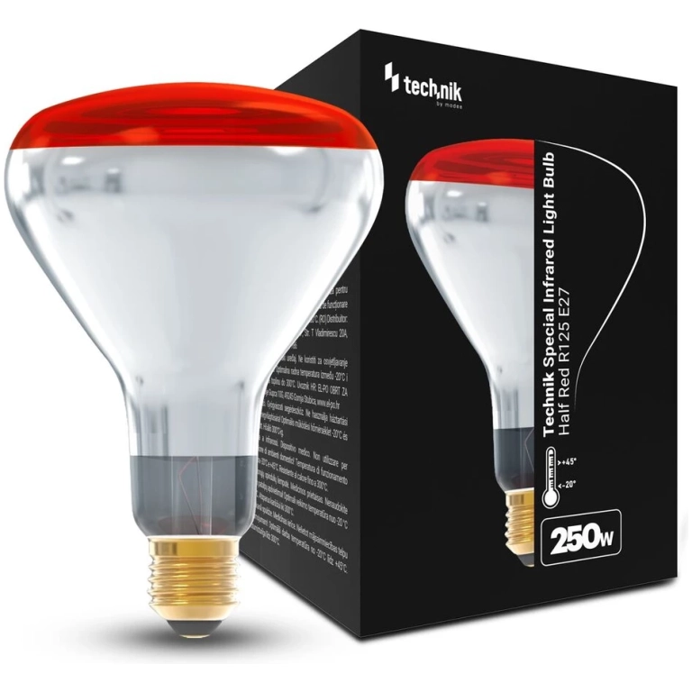 Technik INFRA/BIELA žiarovka E27 250W R125