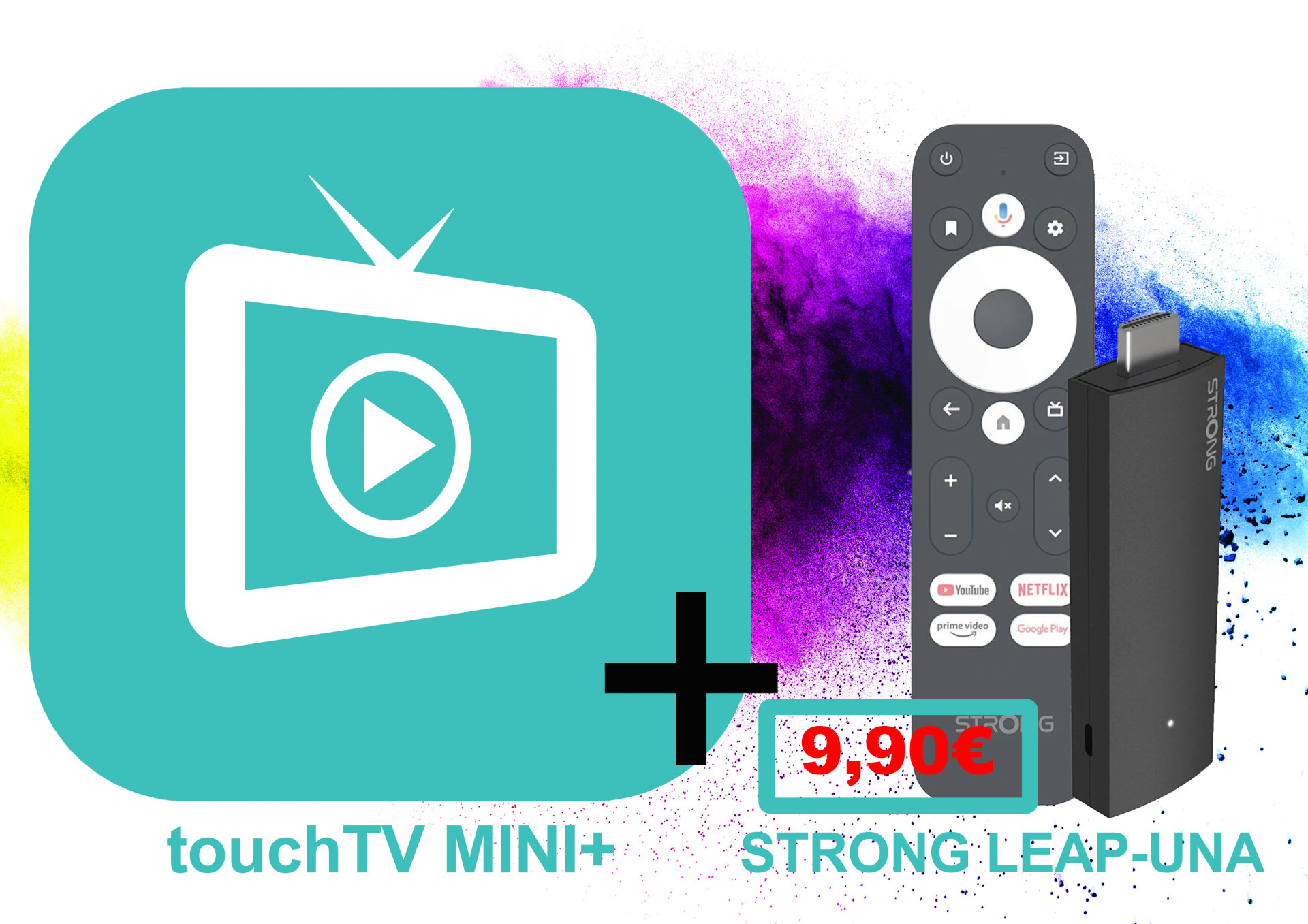 touchTV MINI12 mesiacov + LEAP-UNA za 9,90€ 1 touchTV MINI12 mesiacov + LEAP-UNA za 9,90€