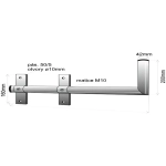 Konzola balkónová 70 L s objímkou