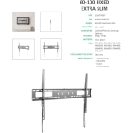 Superior držiak na TV 60-100" Fixed Extra Slim