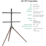 Superior držiak na TV 42-70" Triwood