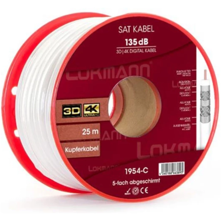 Koaxiálny kábel Lokmann 135dB 25m medene jadro