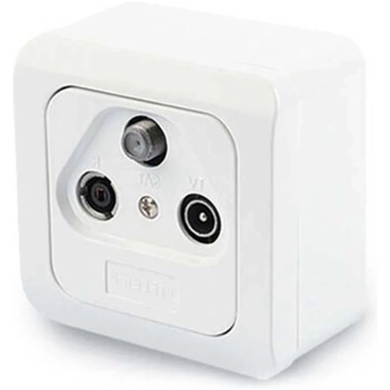 Exelento TSRK-01S TV+R+SAT zásuvka s krabicou