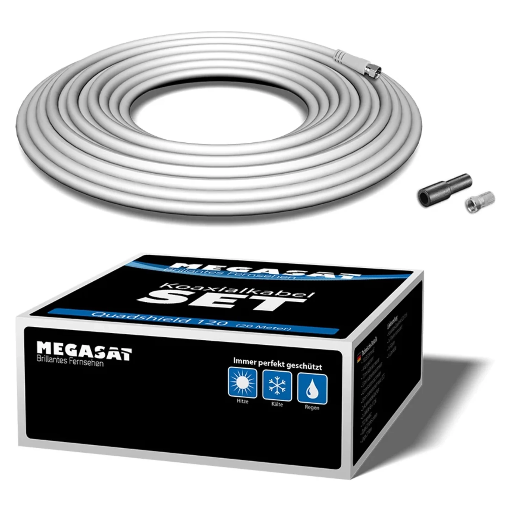 Koaxiálny kábel Megasat 120dB SET v krabici 20m Koaxiálny kábel Megasat 120dB SET v krabici 20m
