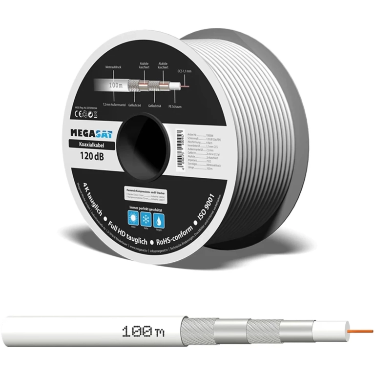 Koaxiálny kábel Megasat 120dB 100m