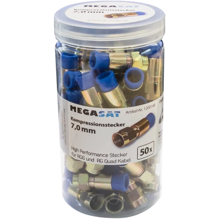 F- konektor Megasat 7 mm HQ Premium Kompresný