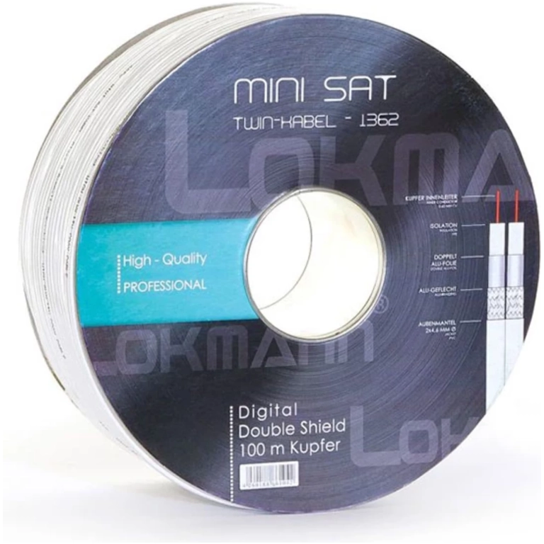 Koaxiálny kábel Lokmann 100dB Twin MINI Lokmann 100m
