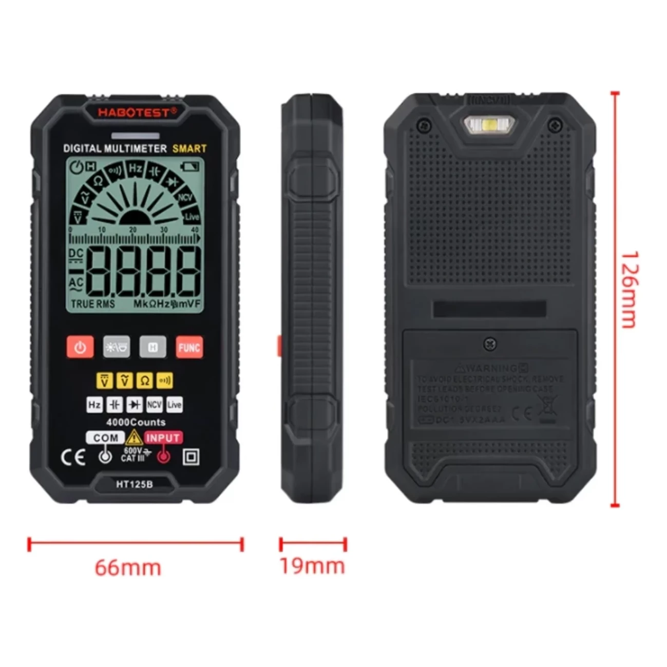 Habotest HT125B digitálny univerzálny multimeter Habotest HT125B digitálny univerzálny multimeter