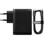 Baseus nabíjačka mobilných zariadení USB+ USB-C 100W +1m kábel čierna