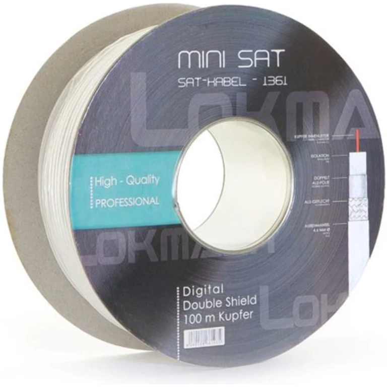 Koaxialný kábel Lokmann 100dB MINI 4,6 tenký 100m