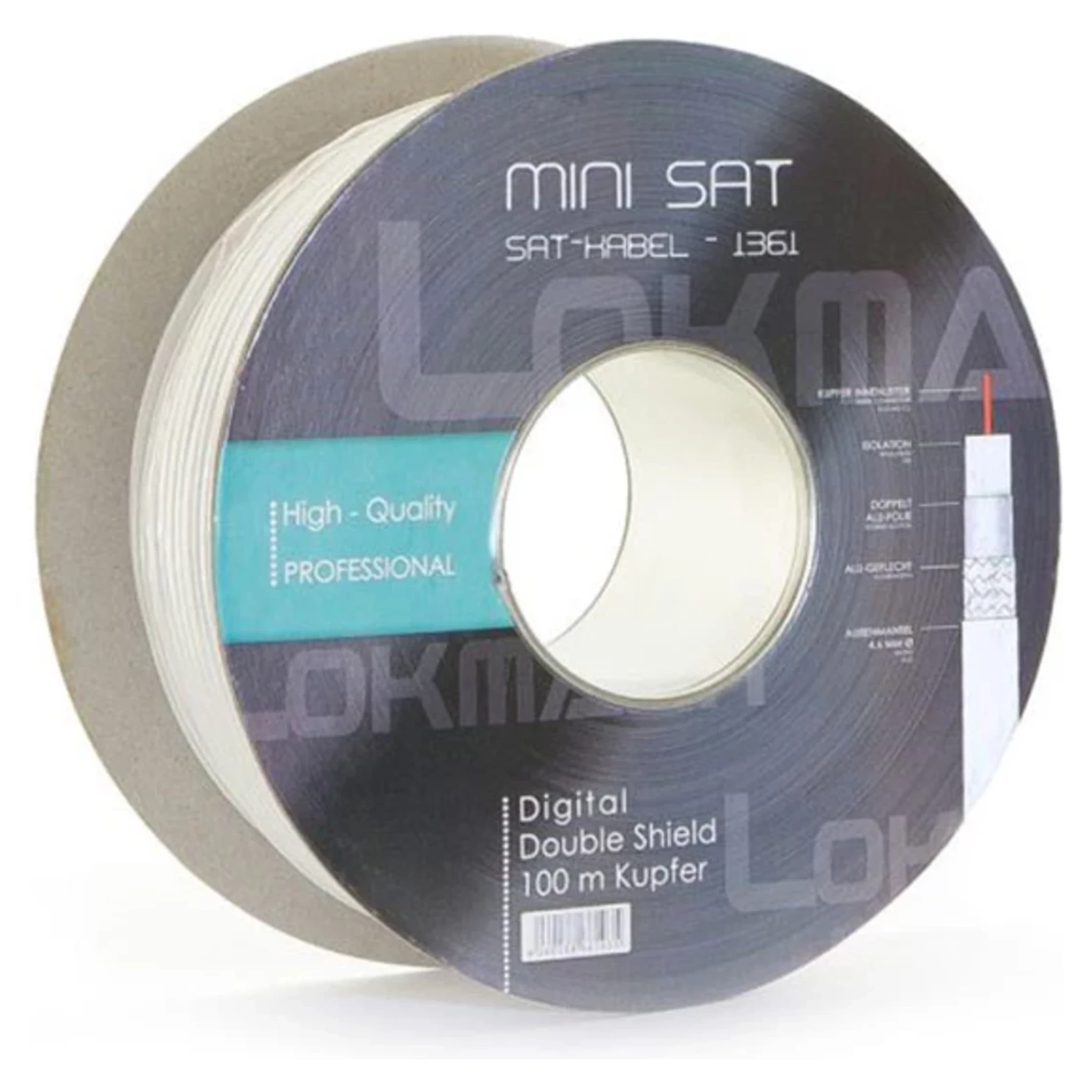 Koaxialný kábel Lokmann 100dB MINI 4,6 tenký 100m Koaxialný kábel Lokmann 100dB MINI 4,6 tenký 100m