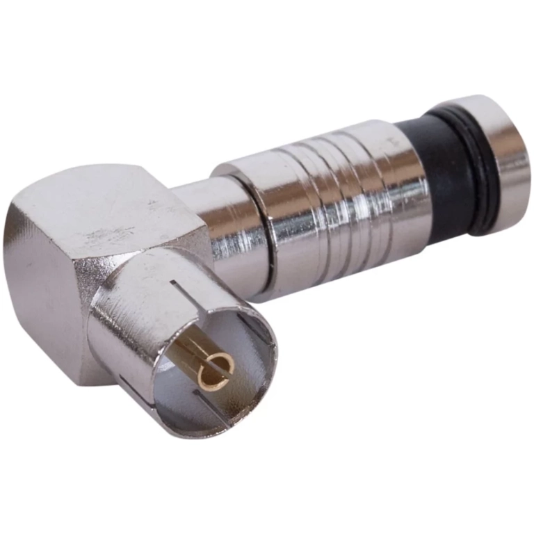 Kompresný TV IEC- konektor uhlový samica