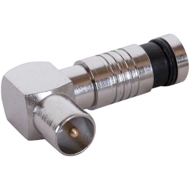Kompresný TV IEC- konektor uhlový samec