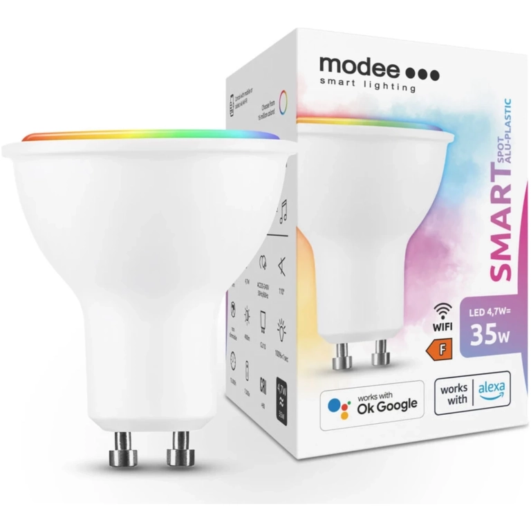Modee Lighting LED SMART žiarovka GU10 4,7W RGB 400lm
