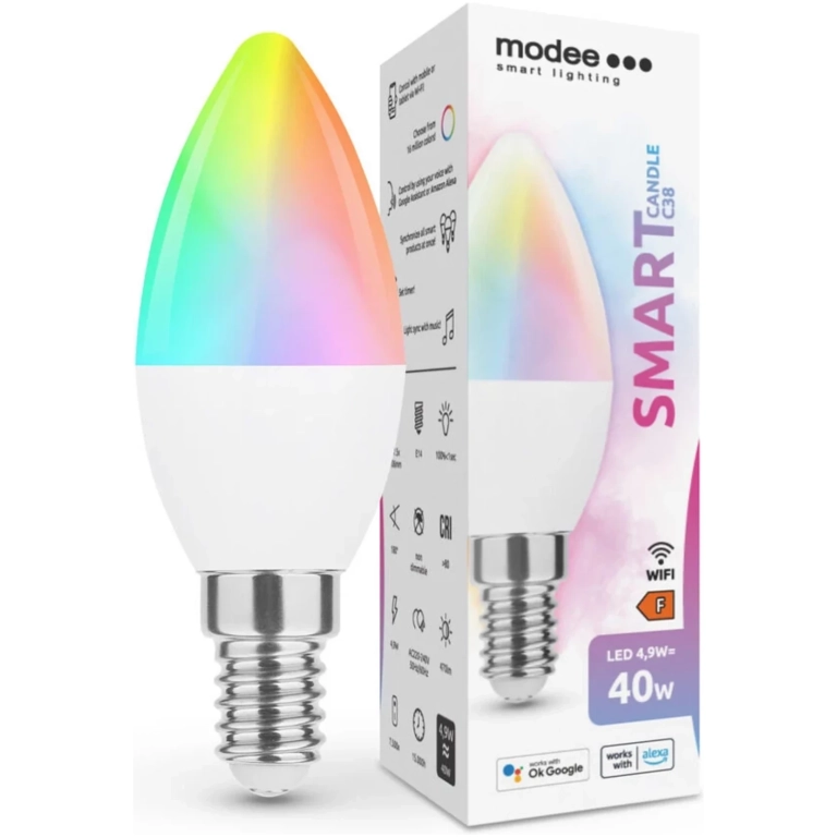 Modee Lighting LED SMART žiarovka E14 4,9W RGB 470lm