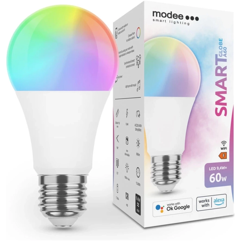 Modee Lighting LED SMART žiarovka E27 A60 9,4W RGB 806 lm