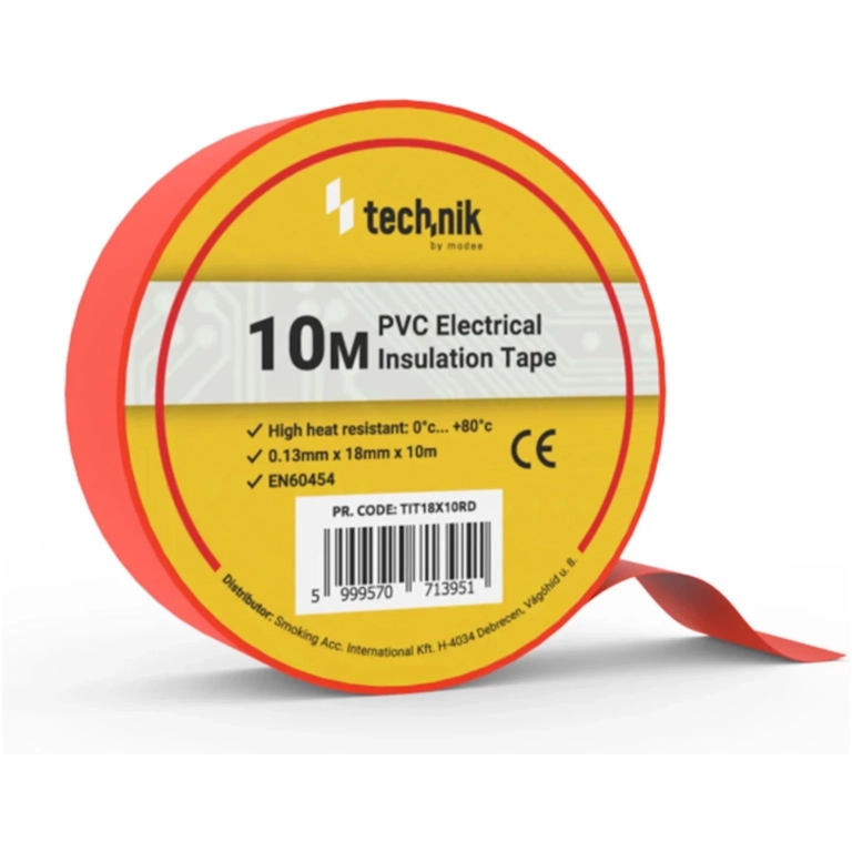 Technik izolačná páska 0,13mm x 18mm x 10m červená