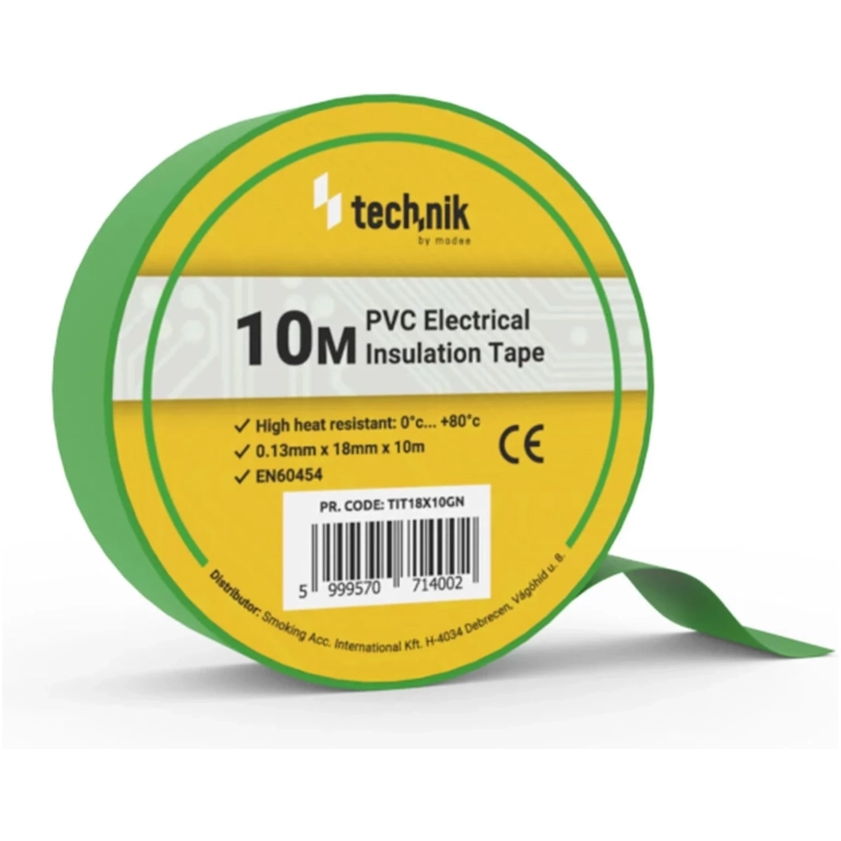 Technik izolačná páska 0,13mm x 18mm x 10m zelená