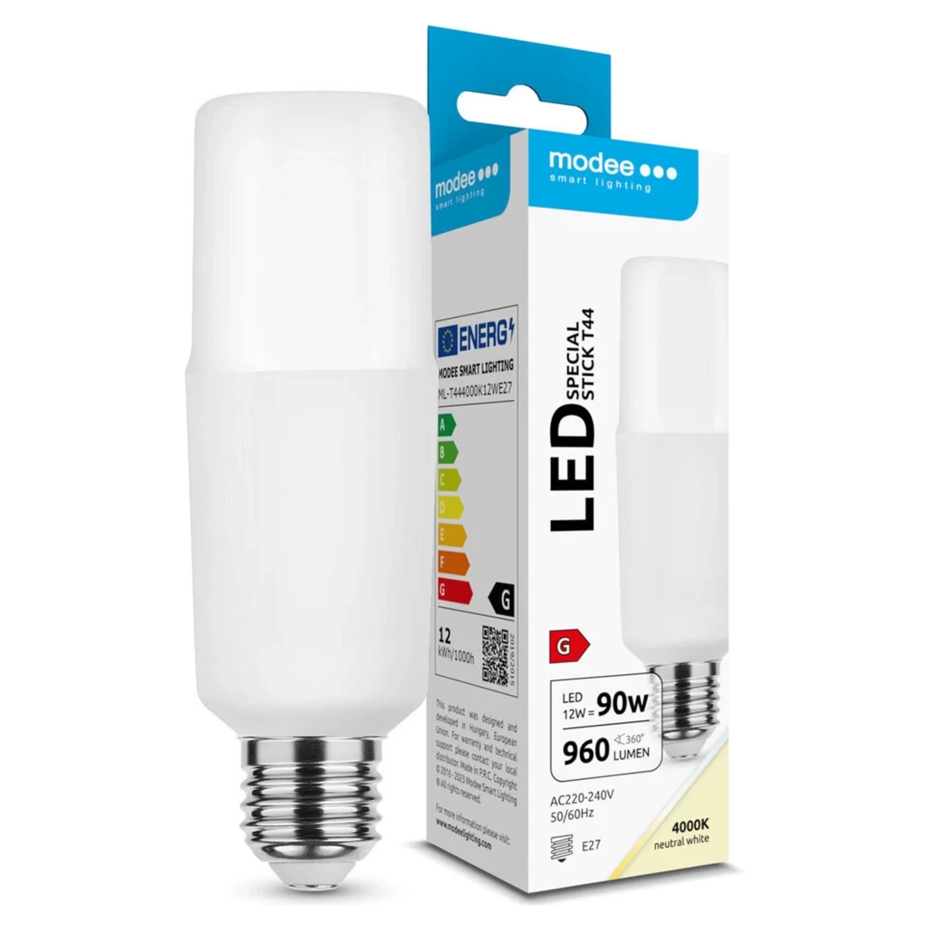 Modee Lighting LED žiarovka E27 12W 4000K T44 (90W) Modee Lighting LED žiarovka E27 12W 4000K T44 (90W)