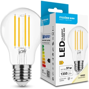 Modee Lighting LED Filament žiarovka E27 10W 4000K A60 (91W)