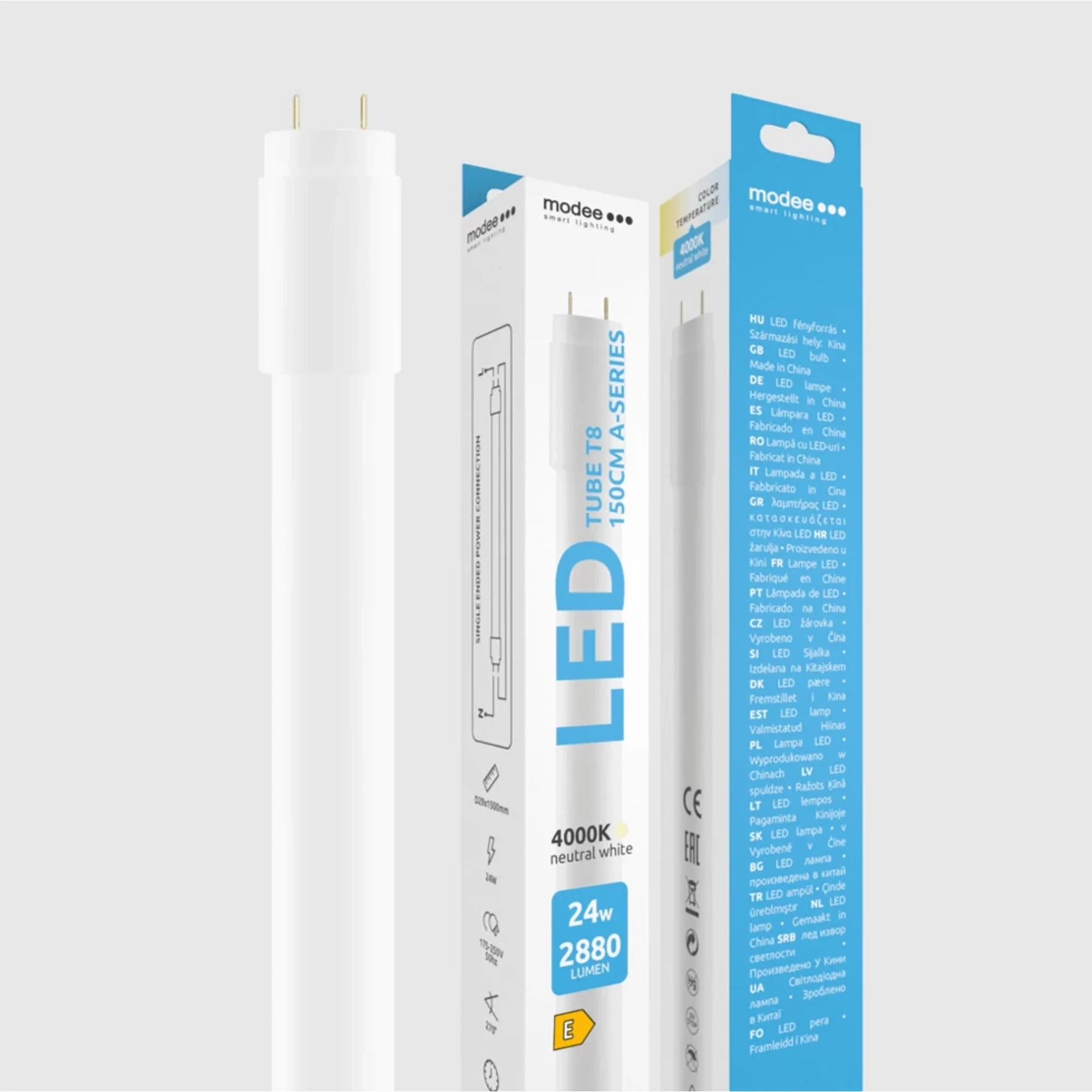Modee Lighting LED T8 trubica 24W 4000K 1500mm 2880lumenov Modee Lighting LED T8 trubica 24W 4000K 1500mm 2880lumenov