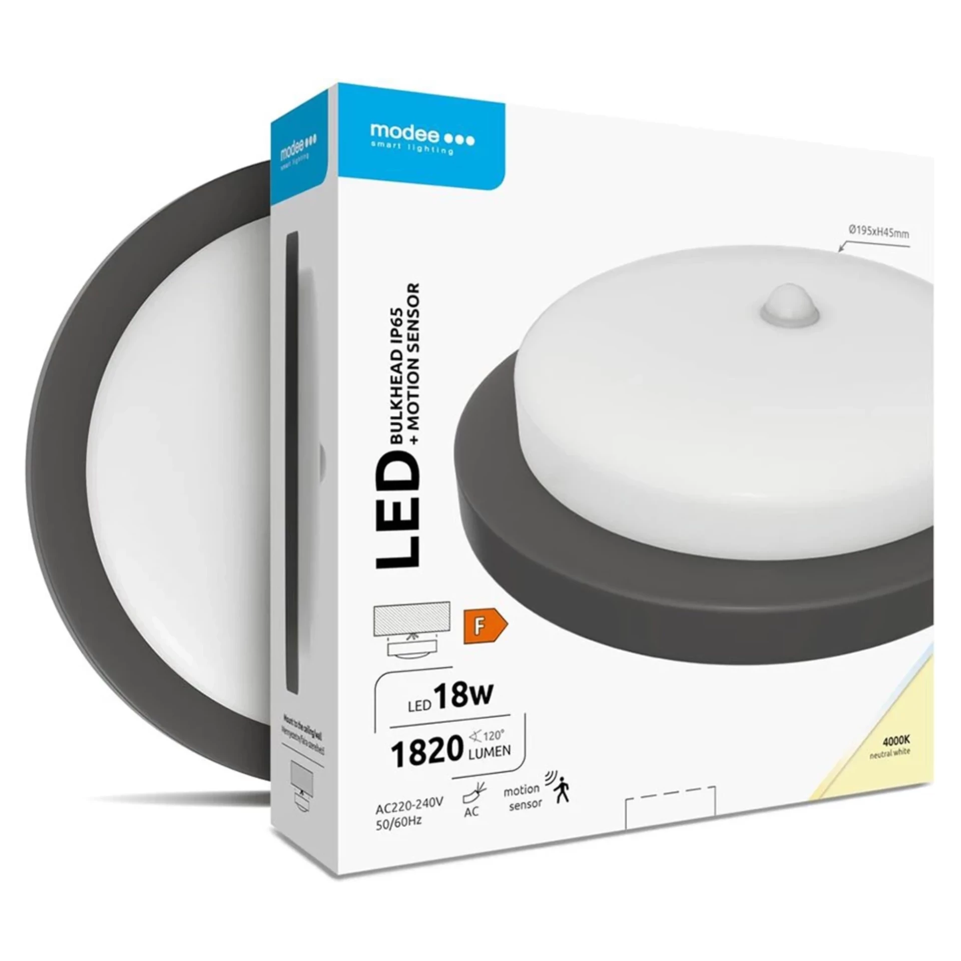 Modee LED stropné svietidlo IP65 + PIR Modee LED stropné svietidlo IP65 + PIR