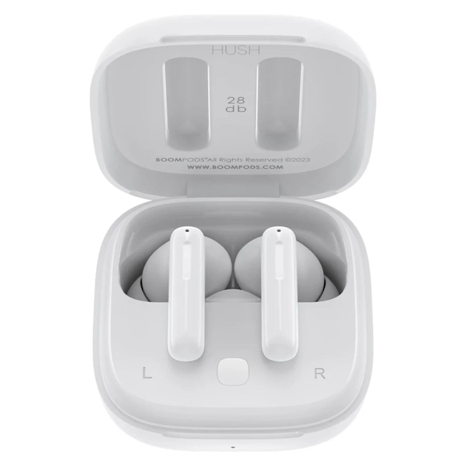 BOOMPODS bassline HUSH bezdrôtové slúchadlá biele BOOMPODS bassline HUSH bezdrôtové slúchadlá biele