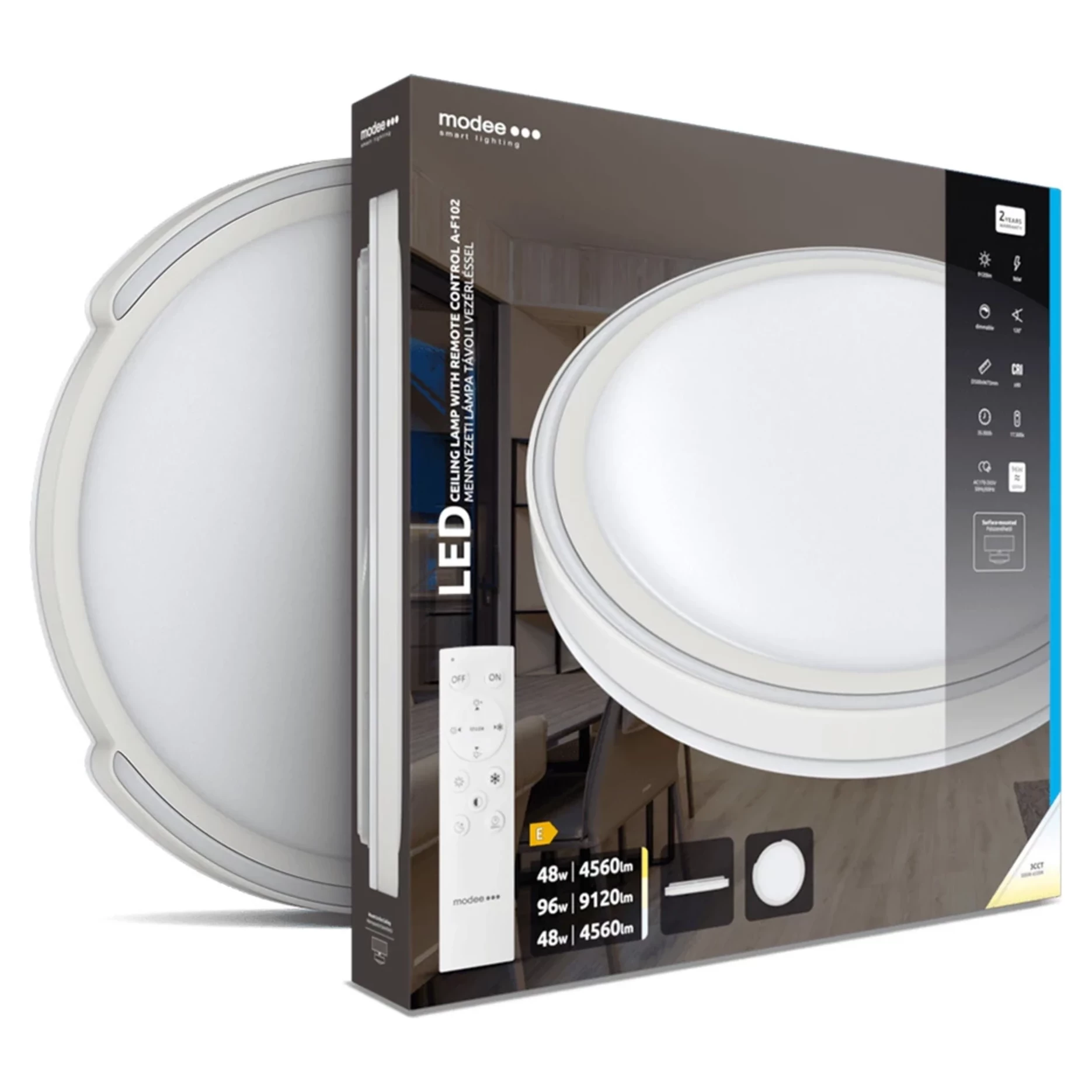 Modee LED stropné svietidlo 2x48W + diaľkové ovládanie 9120 lumenov Modee LED stropné svietidlo 2x48W + diaľkové ovládanie 9120 lumenov