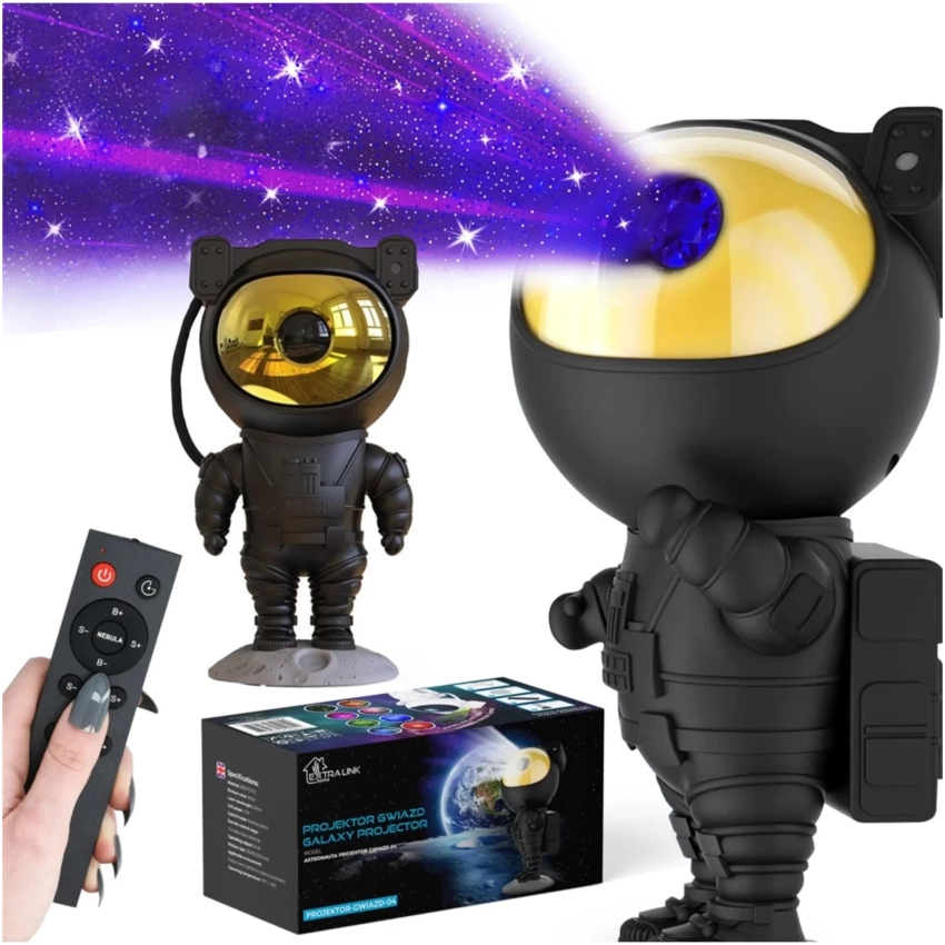 Projektor hviezdnej oblohy Astronaut MINI čierny