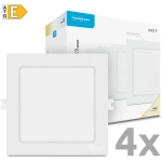 Modee LED stropný panel štvorec 12W 4000K biely 1320 lumenov 4ks