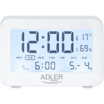 Adler AD 1196 hodiny s budíkom biele