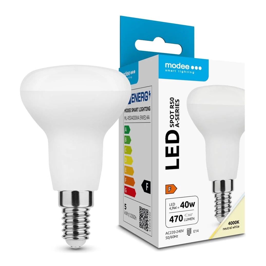 Modee Lighting LED žiarovka E14 SPORT (R50) 4,9W 4000K SPOT Modee Lighting LED žiarovka E14 SPORT (R50) 4,9W 4000K SPOT