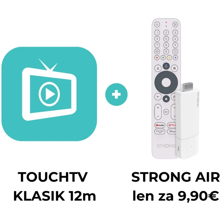 touchTV KLASIK 12 mesiacov + LEAP-AIR za 1€