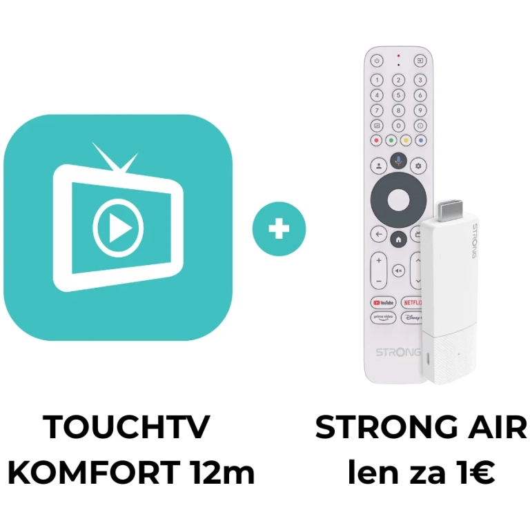 touchTV KOMFORT 12 mesiacov + LEAP-AIR za 1€